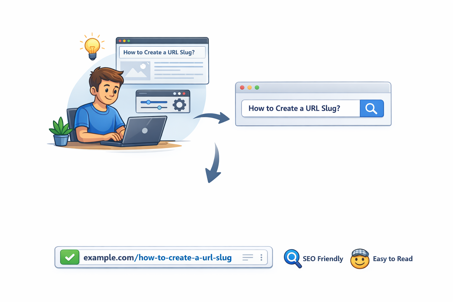 URL Slug Generator Illustration